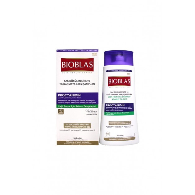 Bioblas Şampuan & Procıyanıdın Üzüm Çekirdeği Esktratı Yaglanma Ve Dökülme Karşıtı 360ml