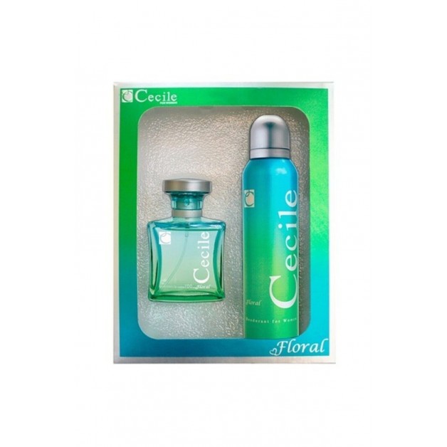 Cecile Parfüm Seti & Edt Floral Kadın 100ml + Cecile Deodorant 150ml Kadın Kofre