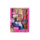 Barbie Bebek Oyuncak & 3 Yavru Köpekli Ve Aksesuarlı Oyun Seti Gdj37