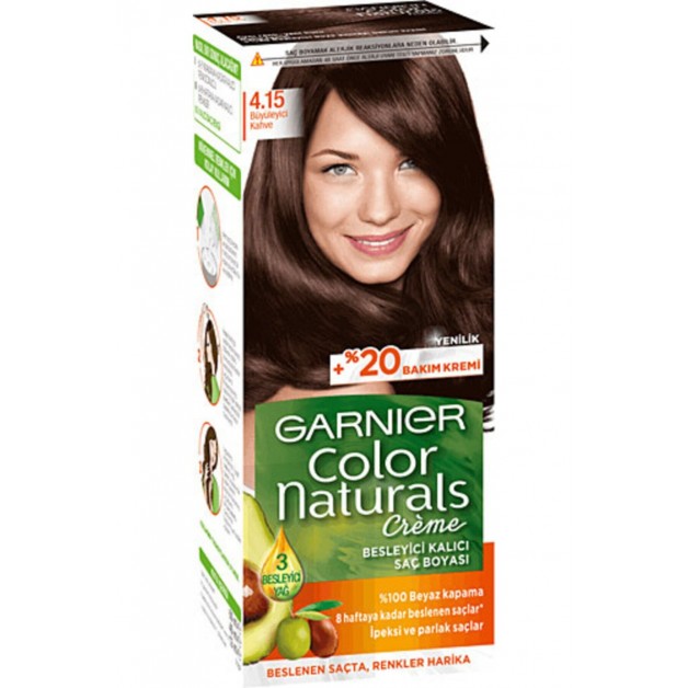 Garnier Saç Boyası & Color Naturels No: 4.15 Büyüleyici Kahve