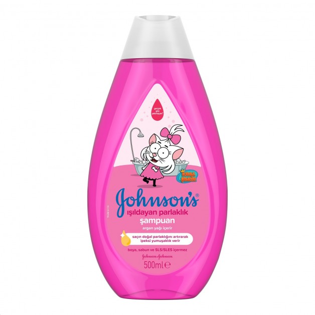 Johnsons Saç Şampuanı & Işıldayan Parlaklık Argan Yağlı Hassas Saçlar Ve Bebekler İçin 500ml