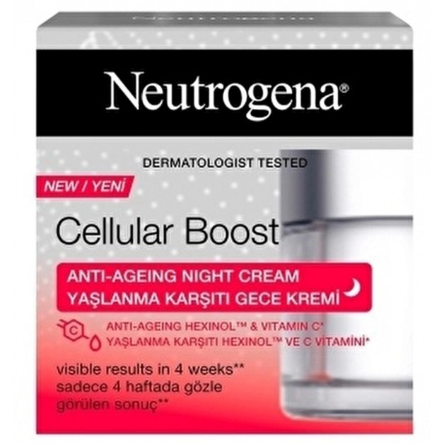 Neutrogena Yüz Bakım Kremi & Cellular Boost Yaşlanma Karşıtı Gece Bakım Kremi 50Ml