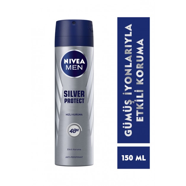 Nivea Deodorant Sprey Silver Protect Erkek 150ml