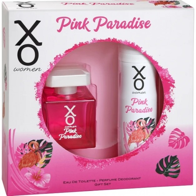 Xo Parfüm Seti & Pink Paradise Edt Kadın 100ml + Deodorant Sprey Pink Paradise Kadın 125ml