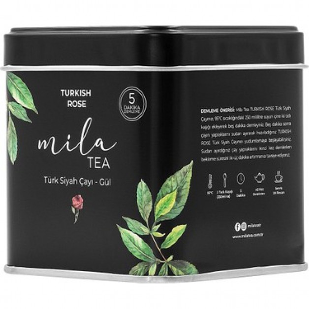 Mila Tea Bitki Çayı & Gül Yaprağı Aromalı Türk Siyah Çayı 70gr