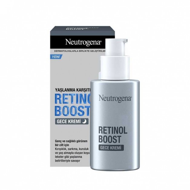 Neutrogena Yüz Bakım Kremi & Retinol Boost Kırışıklık Karşıtı Antiagıng Gece Bakım Kremi 50Ml