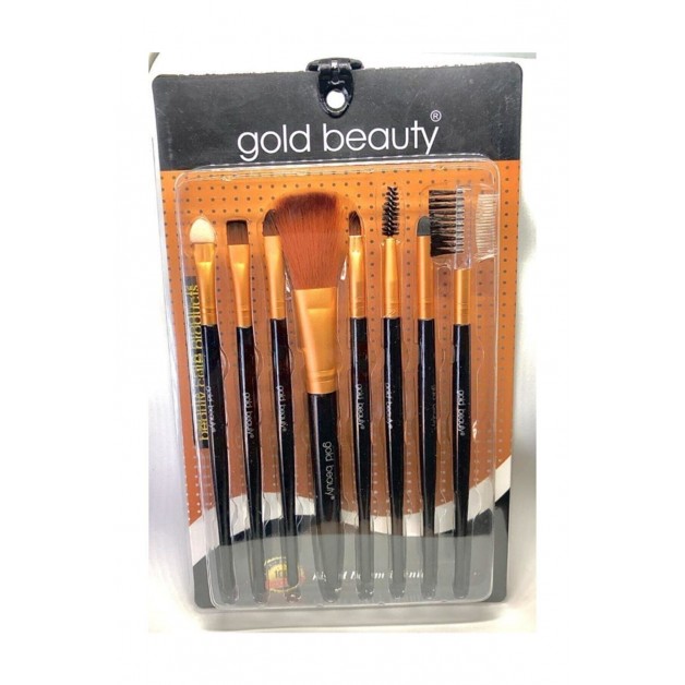 Gold Beauty Makyaj Fırçası & Makyaj Fırça Seti 8li