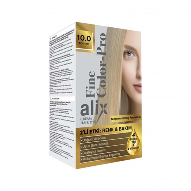 Alix Kit Saç Boyası 50 Ml 10.0 Açık Sarı Alix Kit Saç Boyası 50 Ml 10.0 Açık Sarı