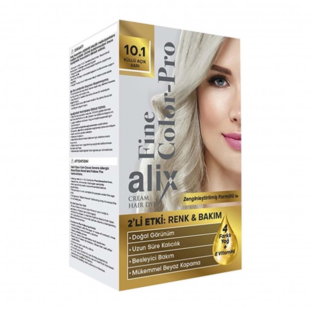 Alix Kit Saç Boyası 50 Ml 10.1 Küllü Açık Sarı Alix Kit Saç Boyası 50 Ml 10.1 Küllü Açık Sarı