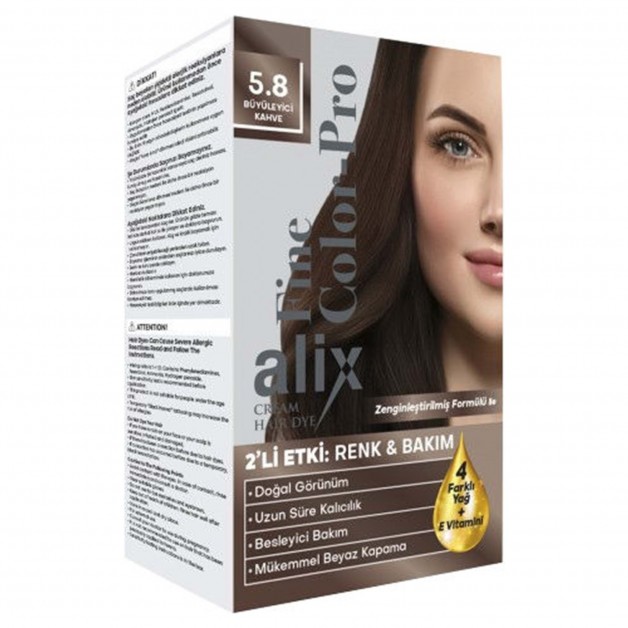Alix Kit Saç Boyası 50 Ml 5.8 Büyüleyici Kahve Alix Kit Saç Boyası 50 Ml 5.8 Büyüleyici Kahve