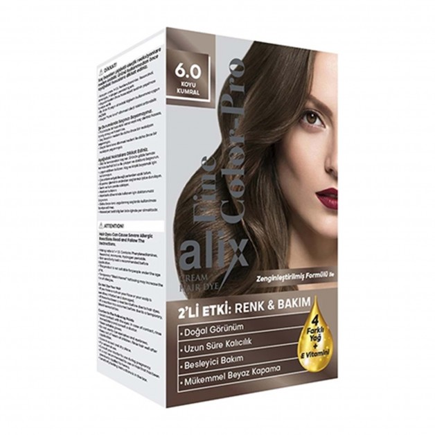 Alix Kit Saç Boyası 50 Ml 6.0 Koyu Kumral Alix Kit Saç Boyası 50 Ml 6.0 Koyu Kumral