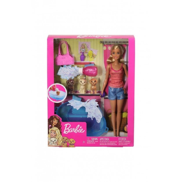 Barbie Ve Köpekleri̇ Banyo Keyfi̇nde Oyun Seti̇ -mtl-gdj37