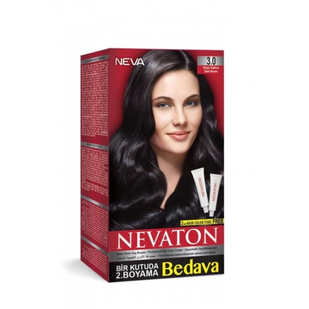 Nevaton-Set-Boya-2*50-Ml-3.0-Koyu-Kahve Nevaton-Set-Boya-2*50-Ml-3.0-Koyu-Kahve