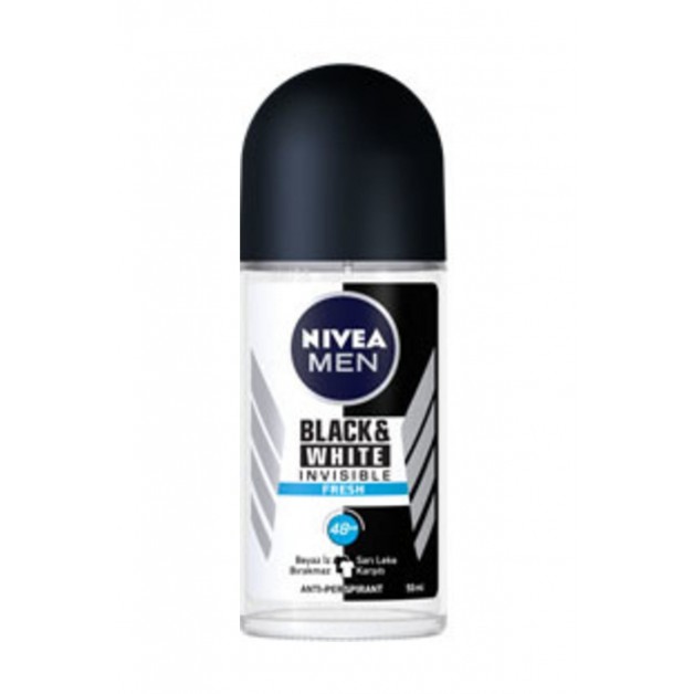 Nivea  Roll-On 50 Ml Invisible Black & White Fresh Erkek