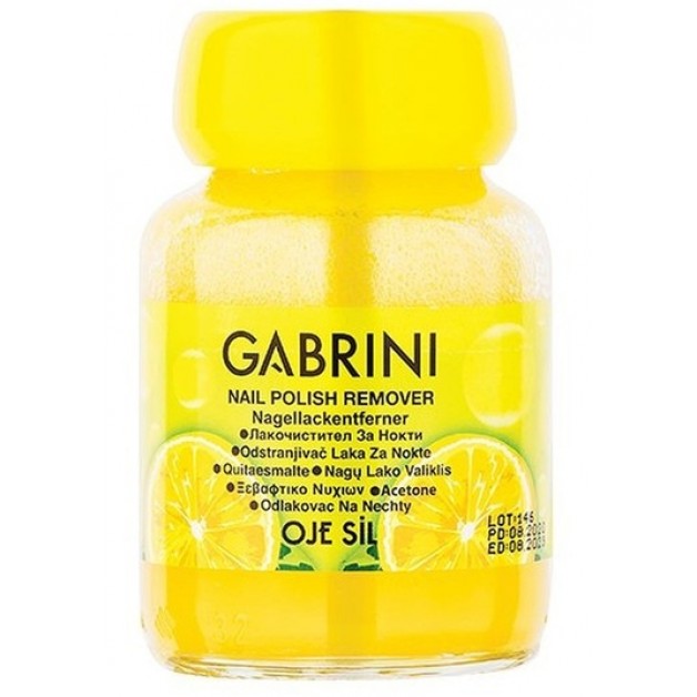 Gabrini Aseton & Cam Şişe Limon Oje Sil 75ml
