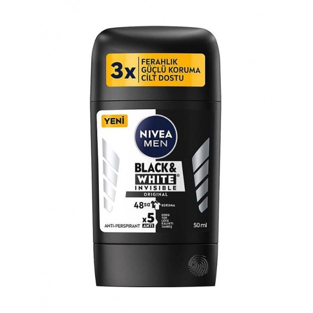 Nivea Deodorant Stıck Black&White Power Erkek 50ml