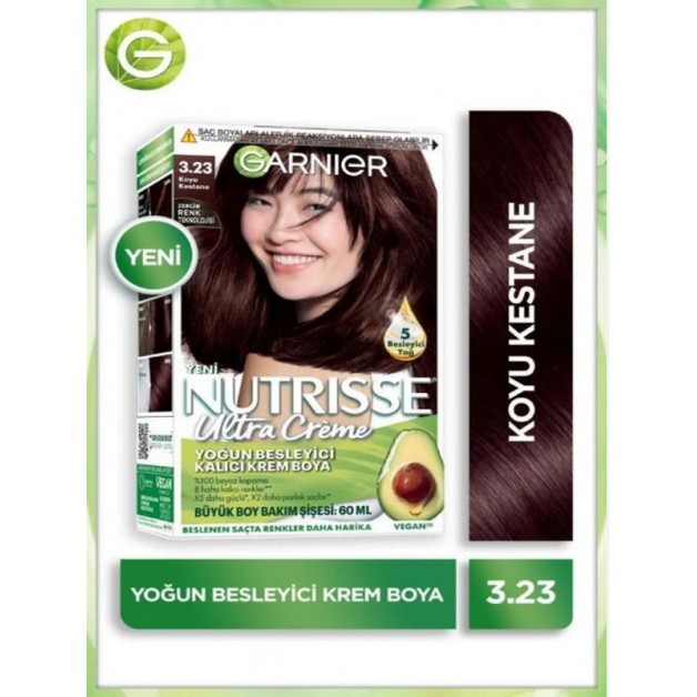 Garnier Nutrisse Saç Boyası & Ultra Creme No: 3.23 Koyu Kestane