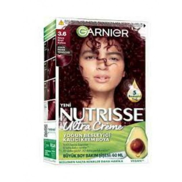 Garnier Nutrisse Saç Boyası & Ultra Creme No: 3.6 Koyu Kızıl Kahve