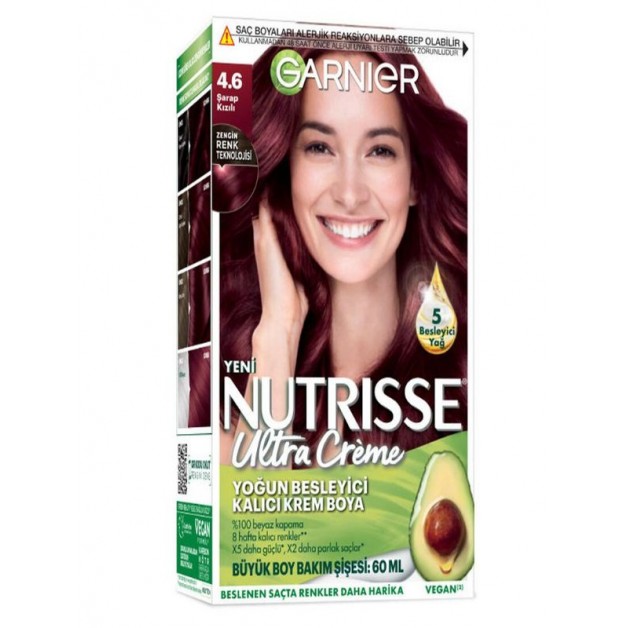 Garnier Nutrisse Saç Boyası & Ultra Creme No: 4.6 Şarap Kızılı