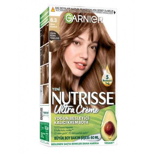 Garnier Nutrisse Saç Boyası & Ultra Creme No: 6.3 Altın Kumral