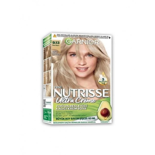 Garnier Nutrisse Saç Boyası & Ultra Creme No: 9.13 İnci Sarı