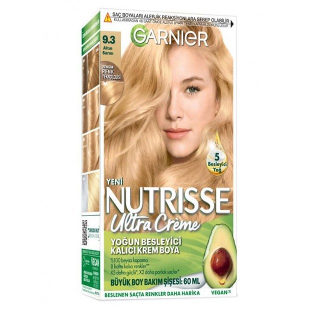 Garnier Nutrisse Saç Boyası & Ultra Creme No: 9.3 Altın Sarısı