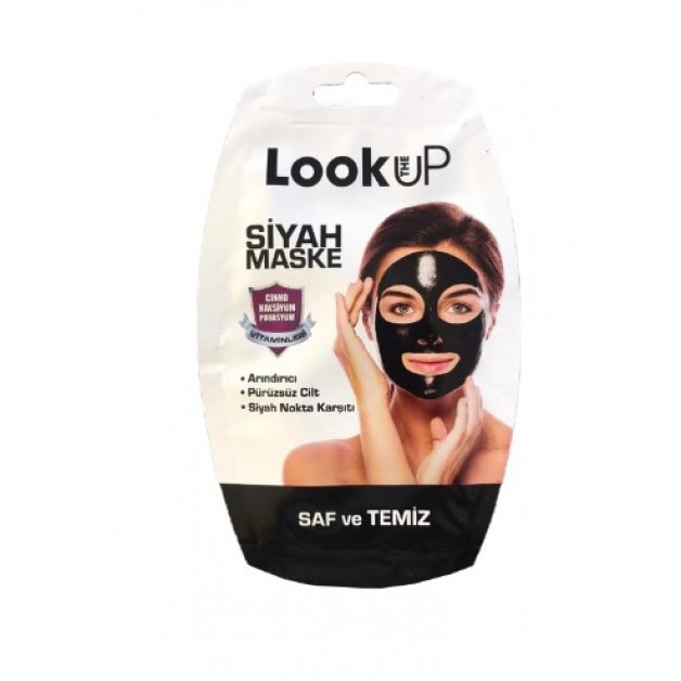 Look Up Yüz Bakım Maskesi Siyah & Kadın Kağıt Maske 1 Adet