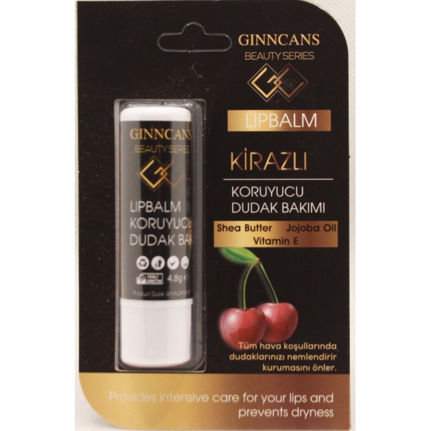 Gınncans Lıp Balm Ruj & Cosmetıcs Kiraz Aromalı Dudak Koruyucu 4,8Gr