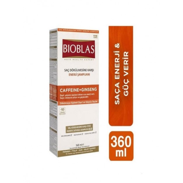 Bioblas Şampuan & Caffeıne Gınseng Zayıf Saç Ve Saç Dökülmesine Karşı Etkili 360ml
