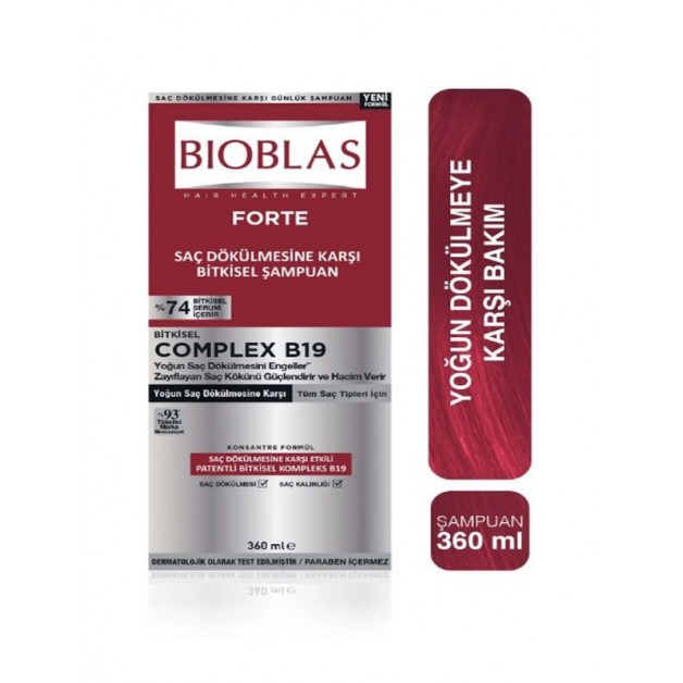 Bioblas Şampuan & Forte Şampuan Bitkisel Complex B19 360ml