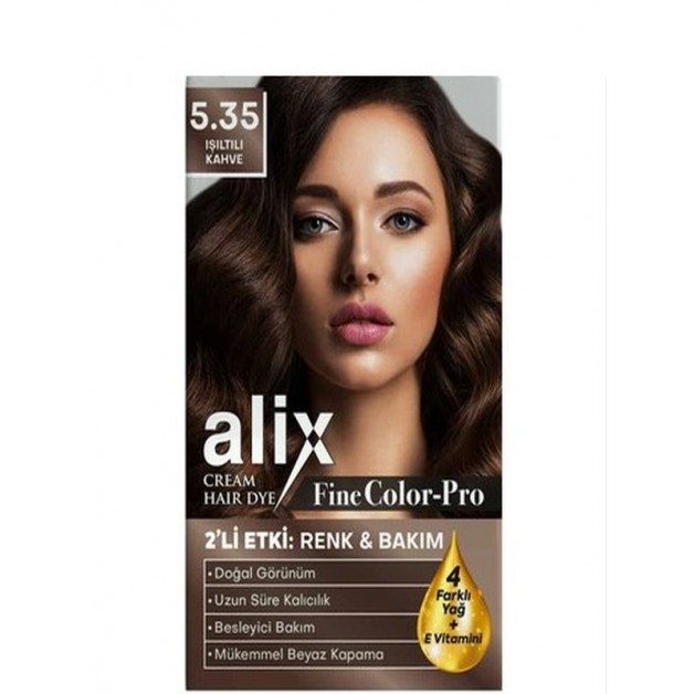 Alix Saç Boyası & Set Boya 5.35 Işıltılı Kahve 50ml