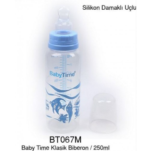 Babytime Biberon & Polikarbon Klasik 0-6 Ay Silikon Damak Uçlu 250ml