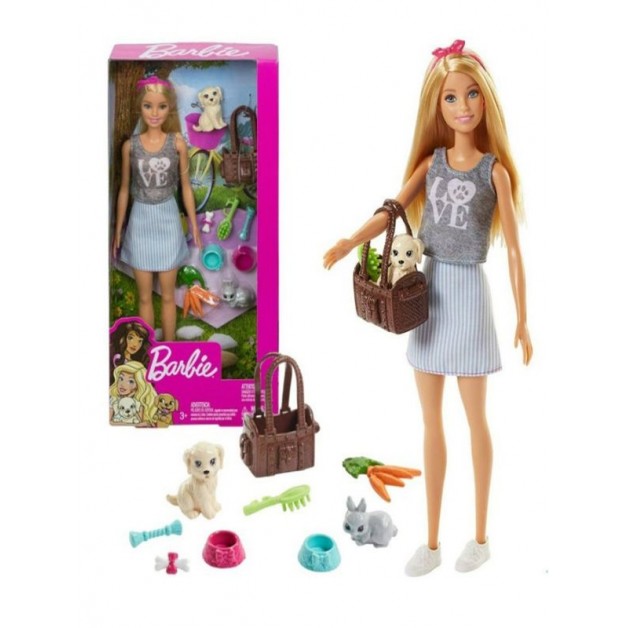 Barbie Bebek Oyuncak & Sevimli Hayvan Arkadaşları Oyun Bebeği