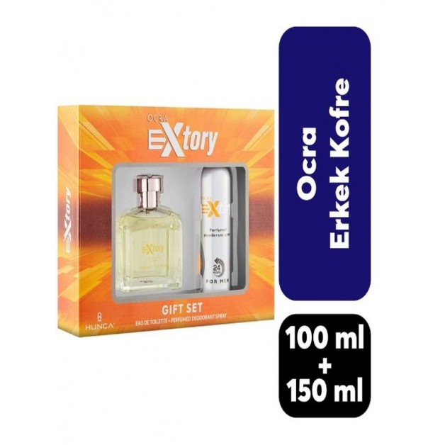 Extory Parfüm Seti & Ocra Edt Erkek 100ml + Deodorant Sprey Ocra Erkek 150ml Kofre