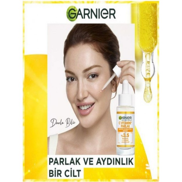Garnier Yüz Bakım Serumu & C Vitamini Ve Parlak Süper Aydınlatıcı Seerum 30Ml