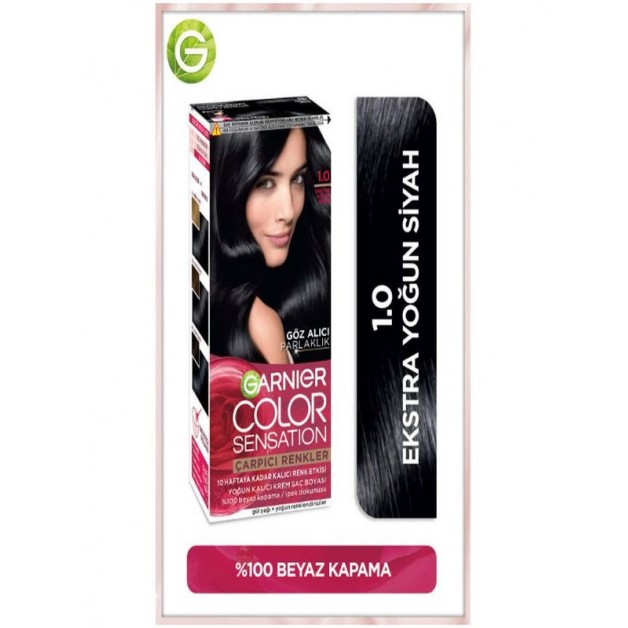 Garnier Saç Boyası & Çarpıcı Renkler No: 1.0 Ekstra Yoğun Siyah