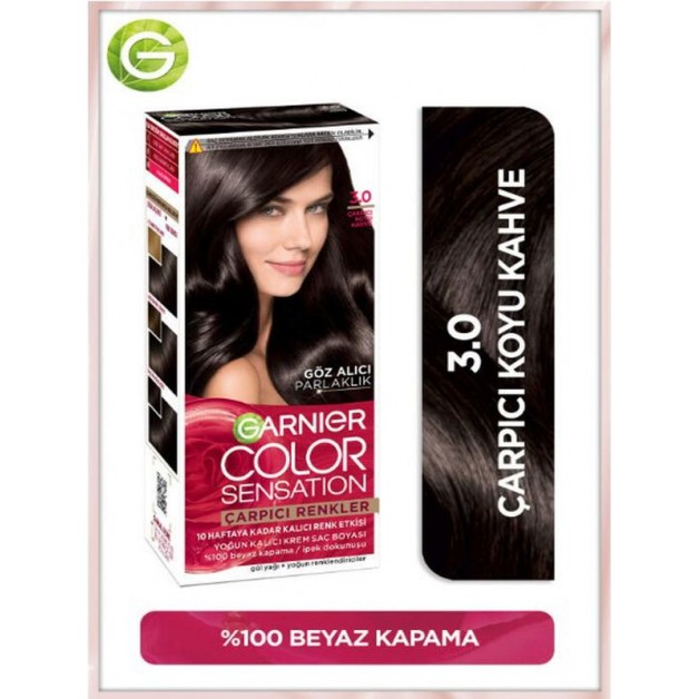Garnier Saç Boyası & Çarpıcı Renkler No: 3.0 Çarpıcı Koyu Kahve