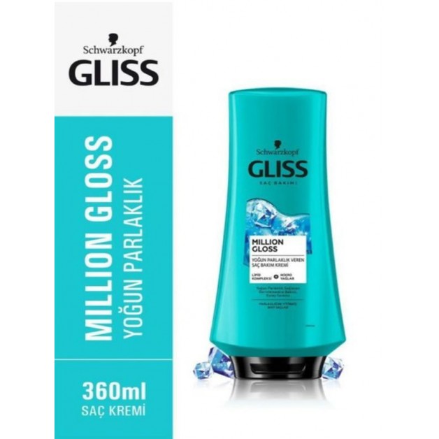 Gliss Saç Bakım Kremi & Parlaklığını Yitirmiş Saçlar İçin Mıllıon Gloss 360ml
