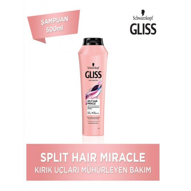 Gliss Saç Şampuanı & Yıpranmış Ve Kırık Uçlu Saçlar İçin Split Hair Miracle 500ml