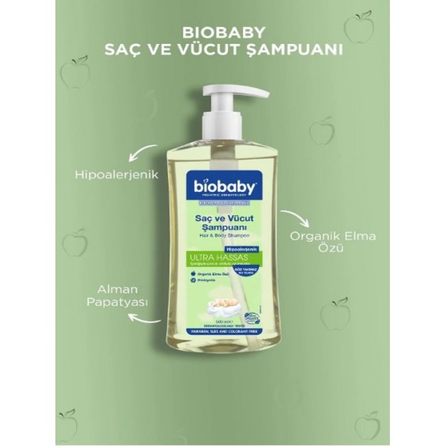 Biobaby Şampuan & Saç Ve Vücut Ultra Hassas Probiyotik 500ml