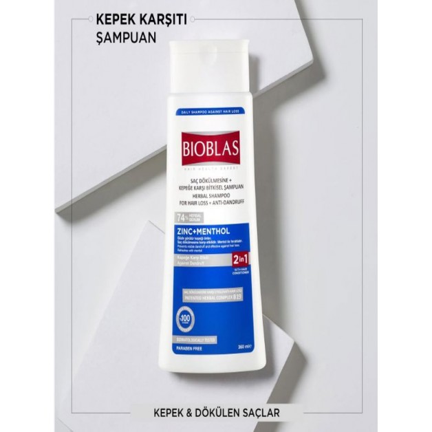 Bioblas Şampuan & Çinko Mentol Kepek Ve Dökülme Karşıtı 360ml