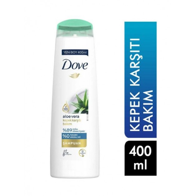 Dove Saç Şampuanı & Kepeğe Karşı Bakım Aloe Vera Ve Elma Sirkesi Özlü 400ml