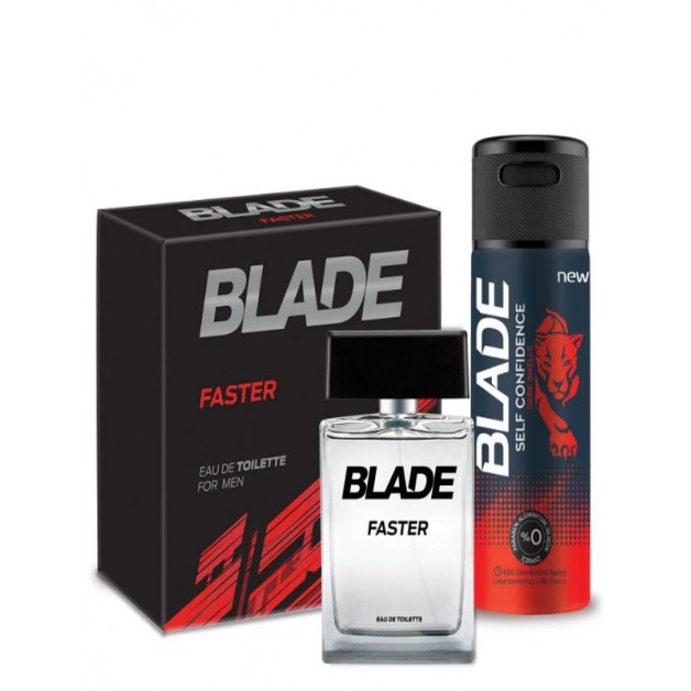 Blade Parfüm Seti & Faster Edt Erkek 100ml + Deodorant Sprey Faster Erkek 150ml Kofre
