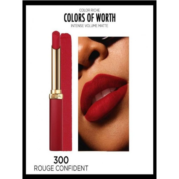 Loreal Paris Lıp Stıck Ruj & Color Riche Colors Of Worth Intense Volume Matte No: 300 Le Rouge Confident